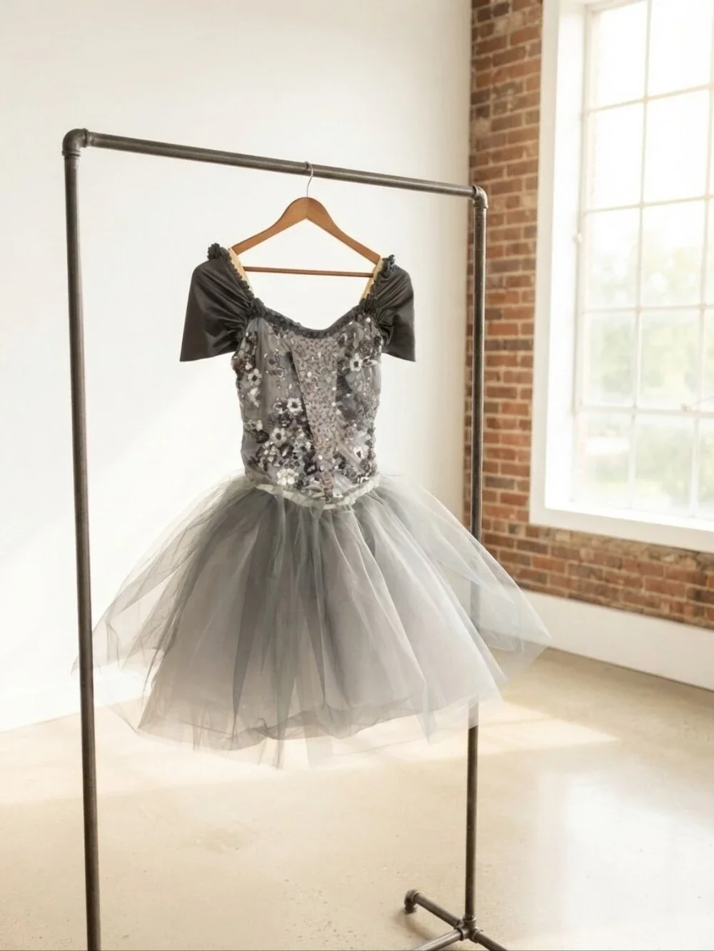 Weissman Black Tulle Ballet Costume with Embellished Bodice